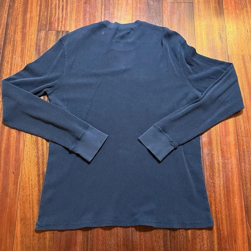 VTG Ralph Lauren Shirt Mens XL Waffle Knit Thermal Polo Jeans Co Workwear Flag